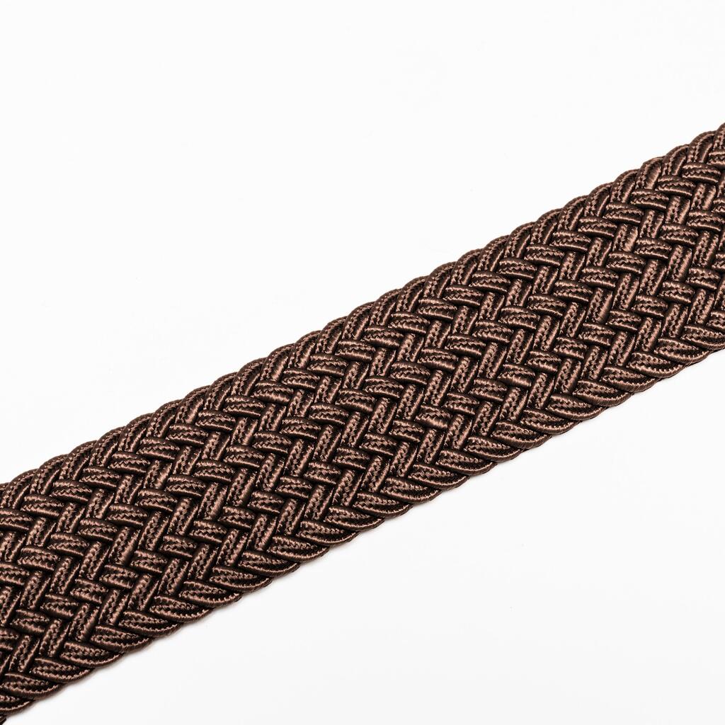 Elastic & stretchy braided Golf belt, navy blue and green