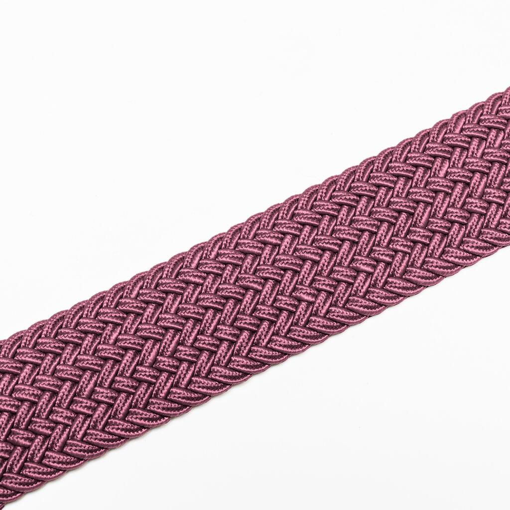 Elastic & stretchy braided Golf belt, navy blue and green