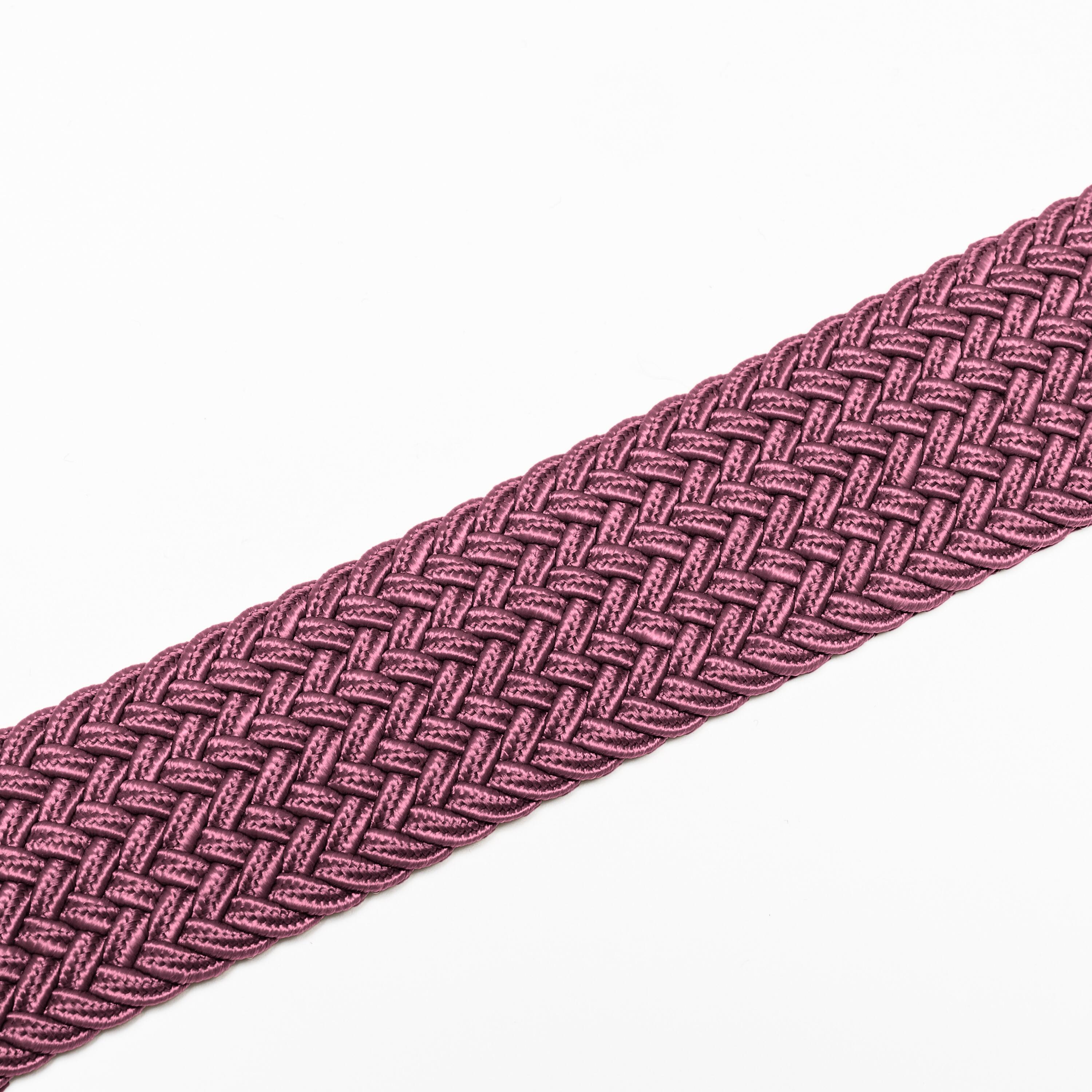 Ceinture golf tressée élastique & extensible, rose foncé 2/3
