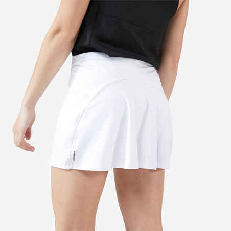 Women's Tennis Quick-Dry Skirt Essential 100 - White