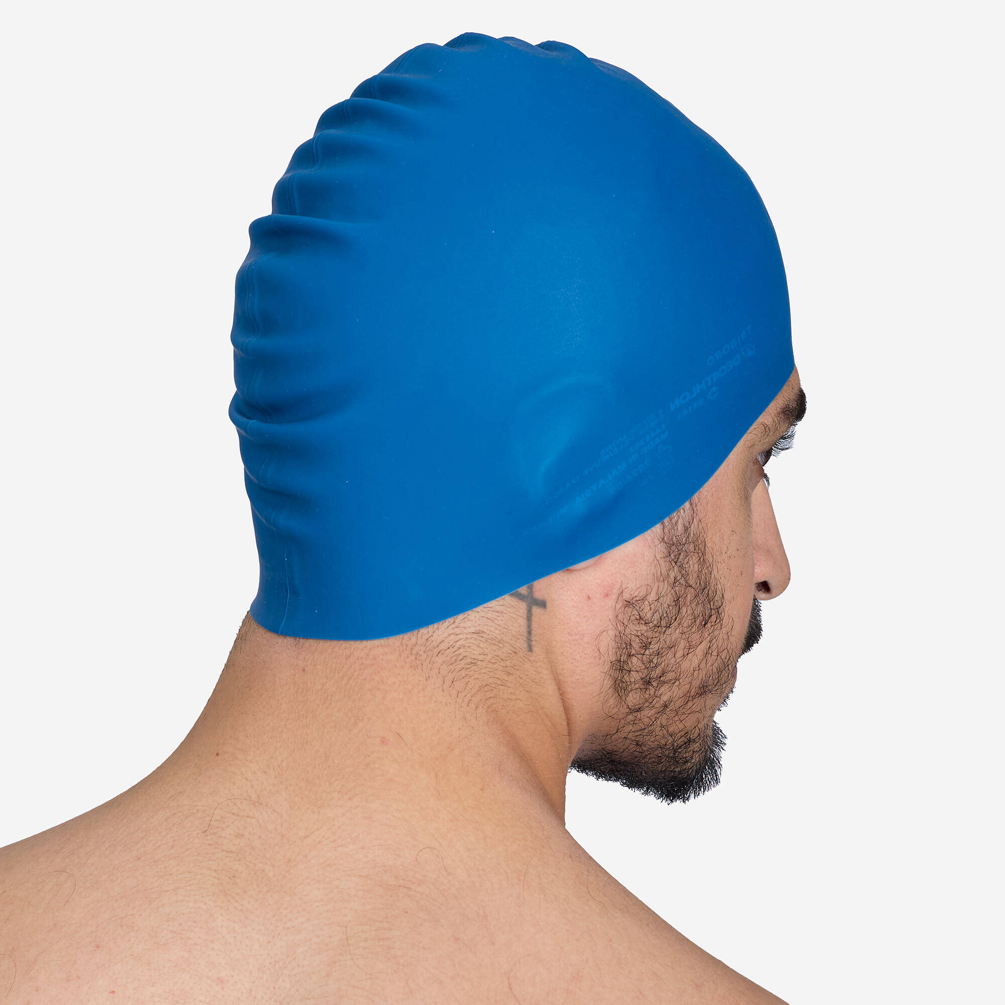 Silicone Swim Cap Soft & Stretchable Dark Blue -  5