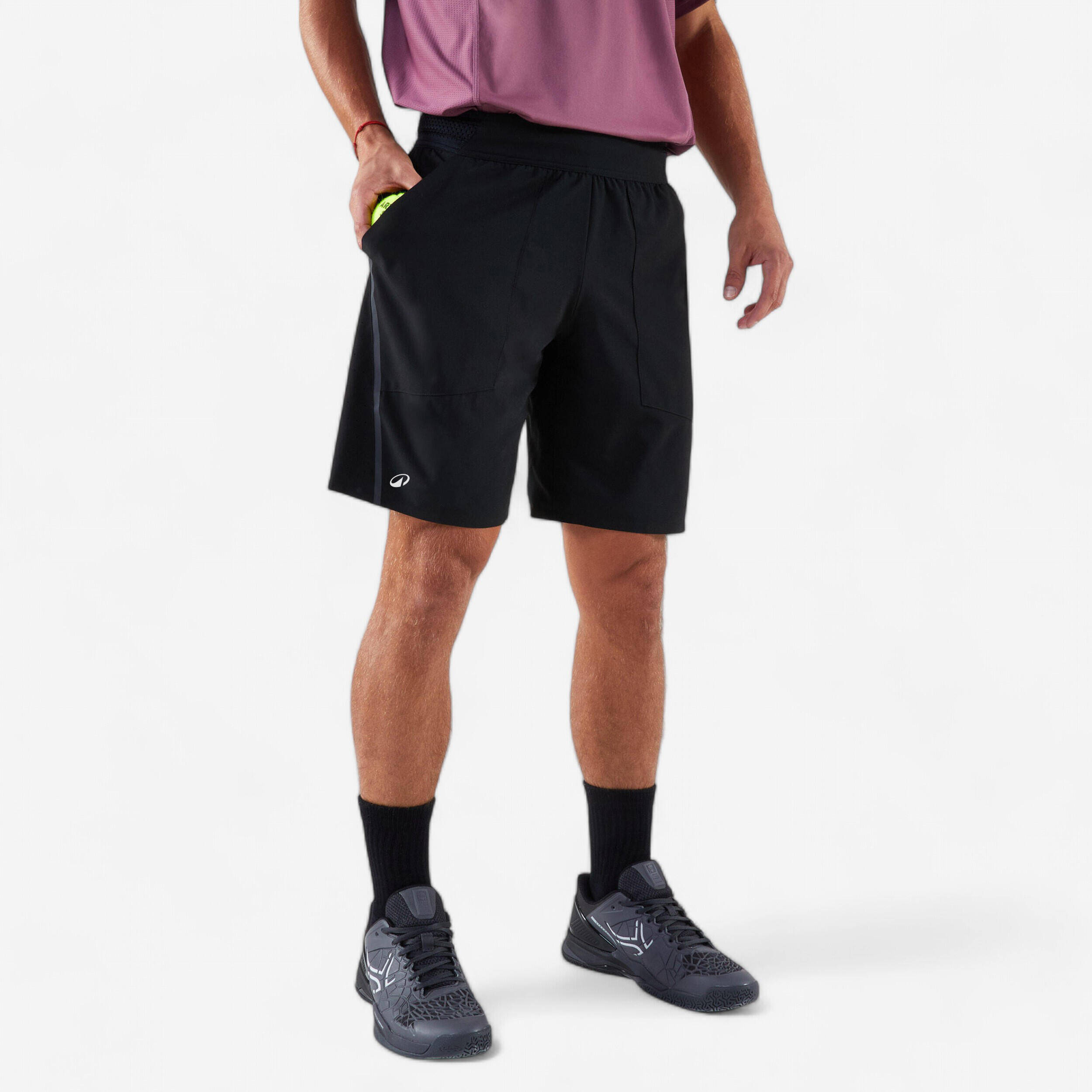 Men's Breathable Tennis Shorts Dry+ Gaël Monfils - Black -  1