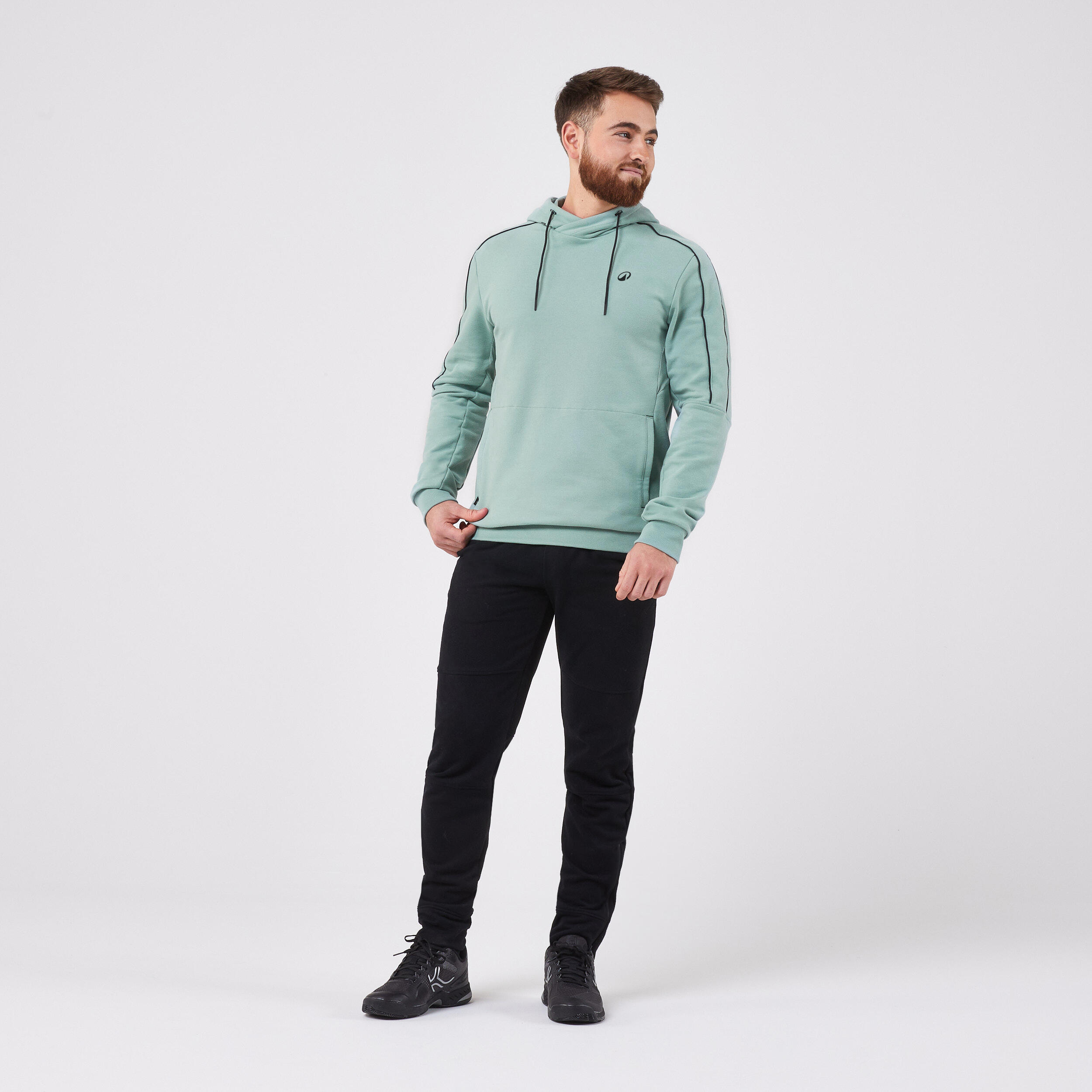 Felpa tennis uomo SOFT con cappuccio argilla KUIKMA Decathlon