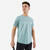 T-shirt tennis manches courtes homme - artengo dry vert de gris gaël monfils