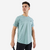 T-shirt tennis manches courtes homme - artengo dry vert de gris gaël monfils