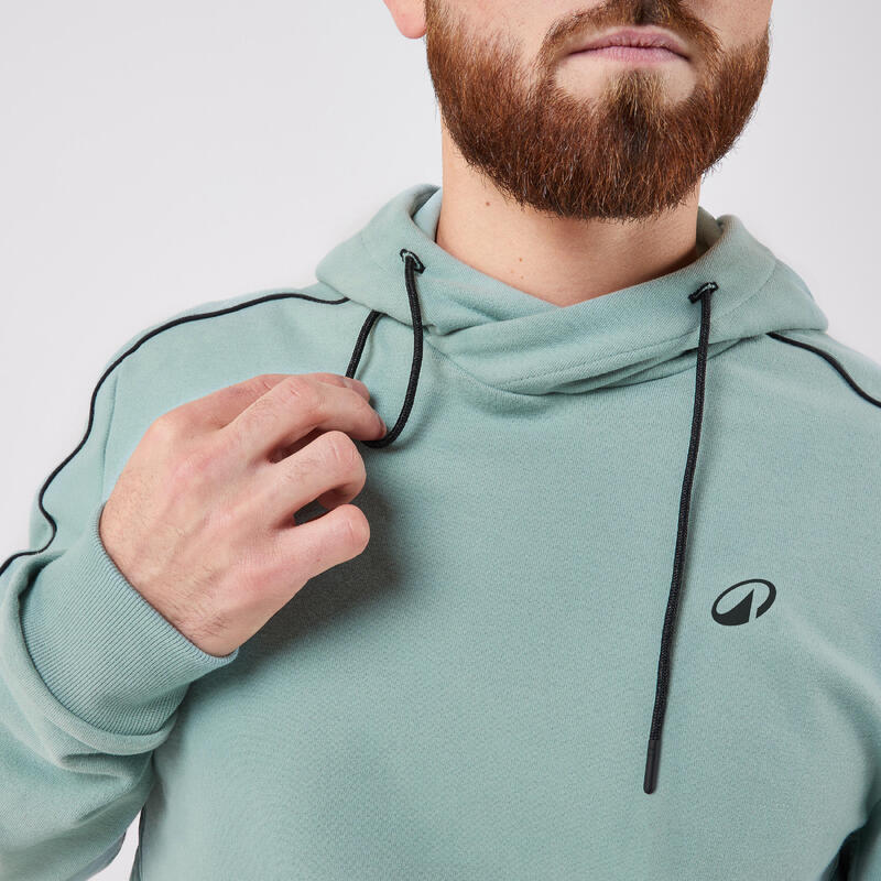 Erkek Kapüşonlu Tenis Sweatshirtü - Açık Yeşil - Soft