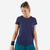 T-shirt tennis col rond dry femme - essentiel 100 marine