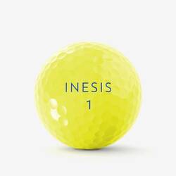 Golf balls x12 - INESIS Soft 500 yellow