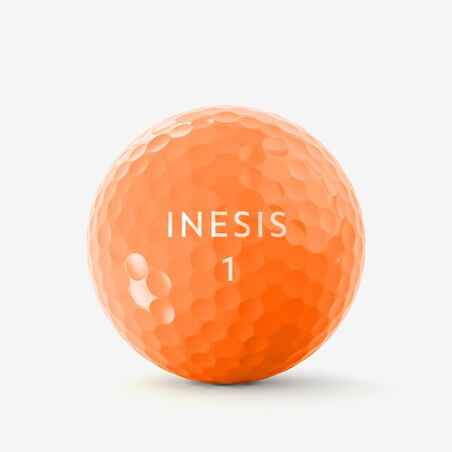 GOLF BALLS x12 - INESIS SOFT 500 ORANGE