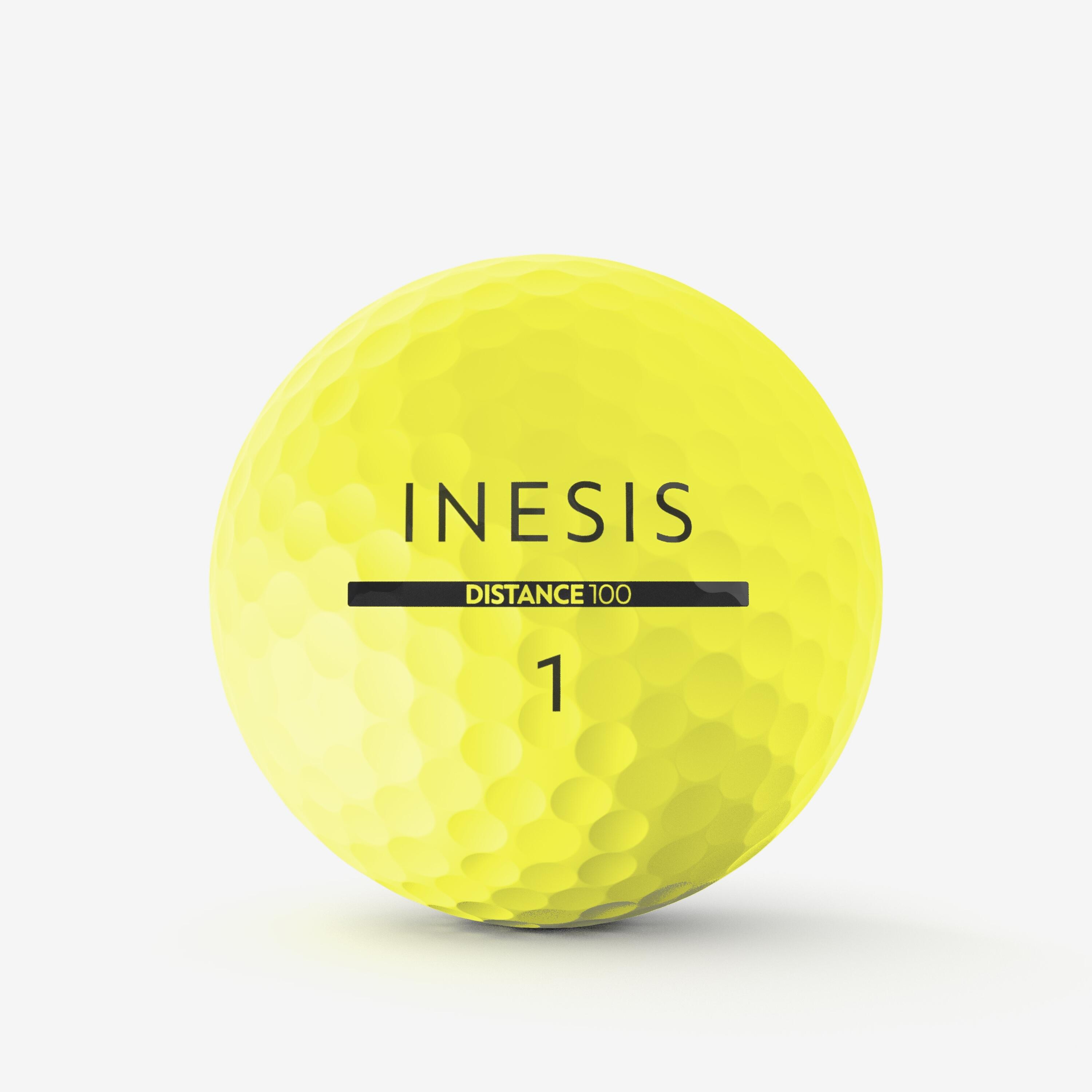 BOLAS GOLF x12 - INESIS DISTANCE 100 AMARILLO 8/8