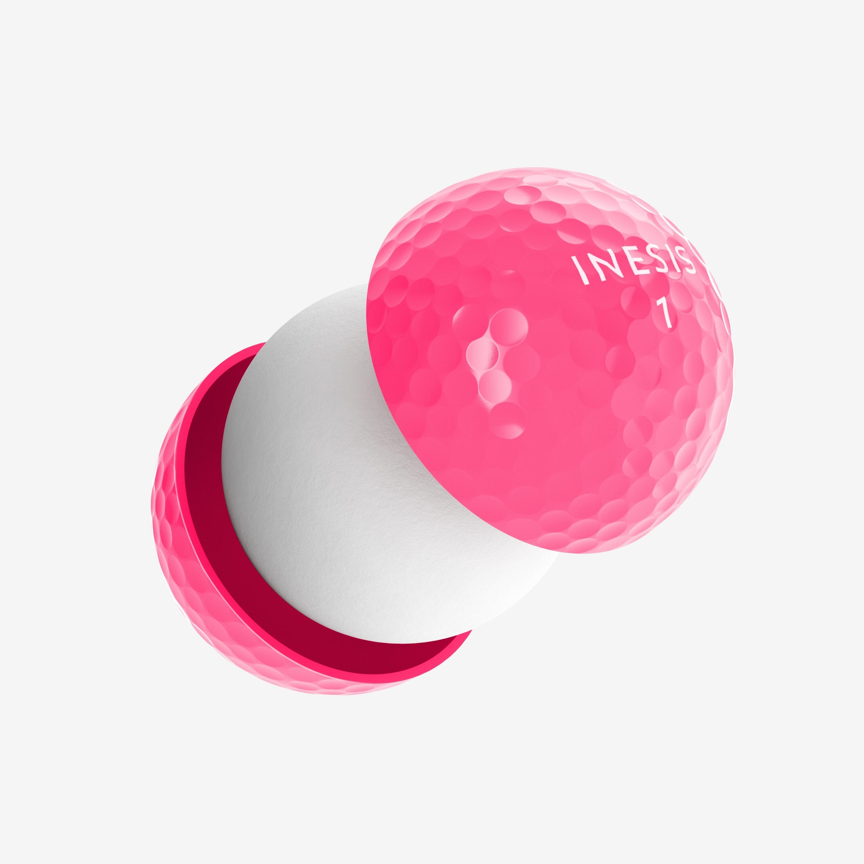 GOLF BALLS x12 - INESIS SOFT 500 PINK 4/4