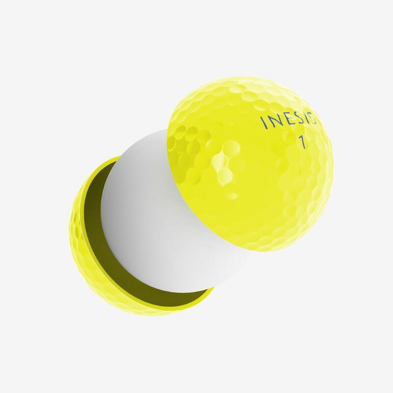 Golf Topu - INESIS 500 x12 - Yumuşak - Sarı