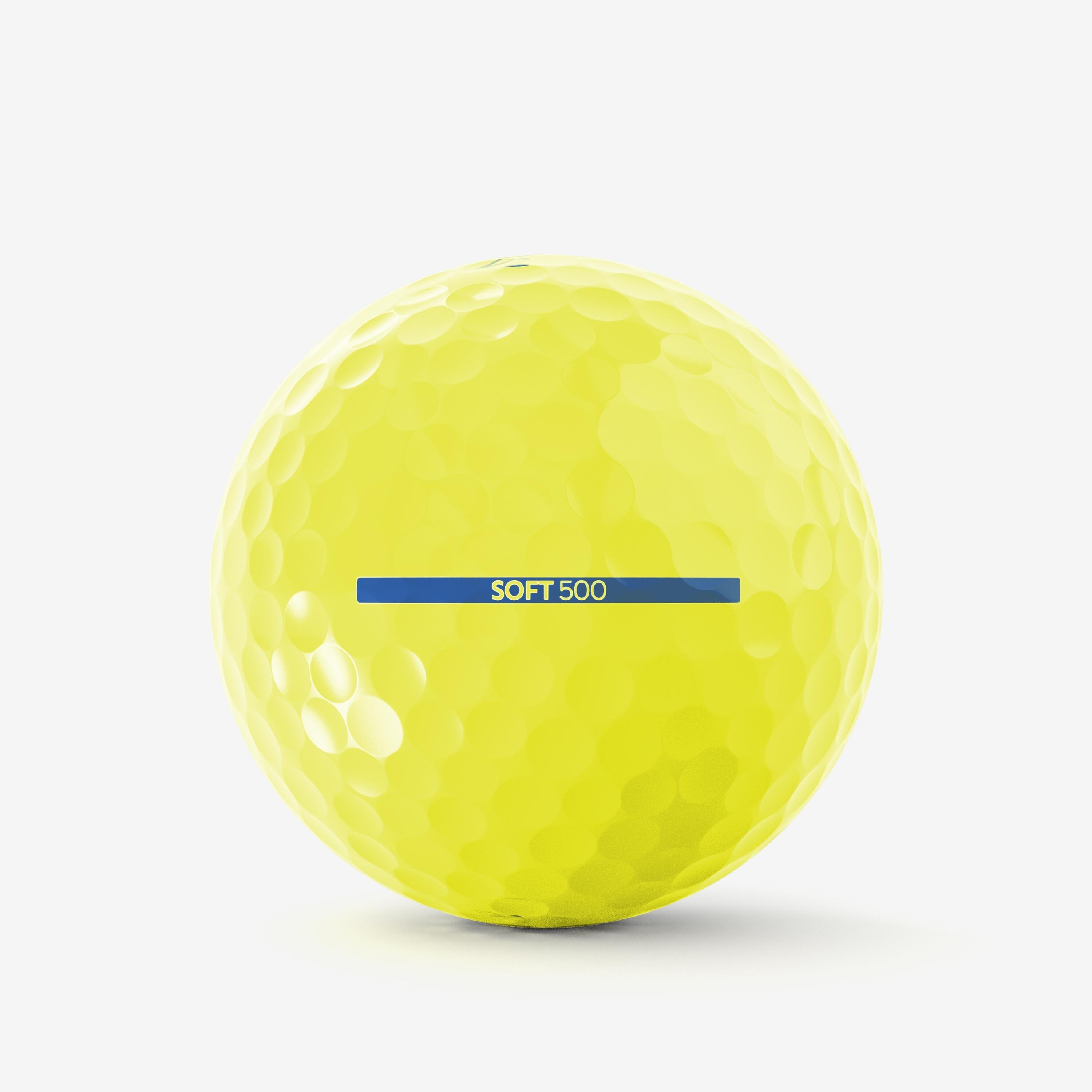 Golf balls x12 - INESIS Soft 500 yellow 3/5