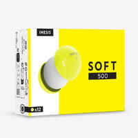Golf balls x12 - INESIS Soft 500 yellow