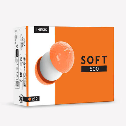 Balles golf x12 - INESIS Soft 500 blanc