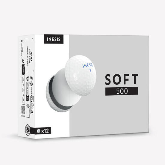 Balles golf x12 - INESIS Soft 500 blanc