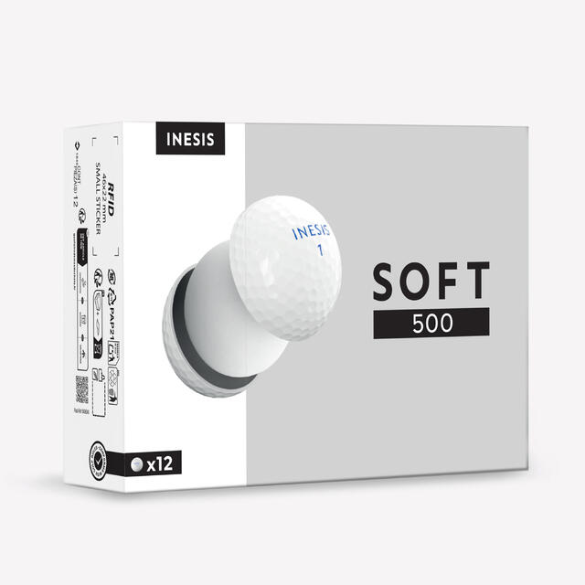 INESIS PELOTAS DE GOLF X12 INESIS SOFT500 BLANCO