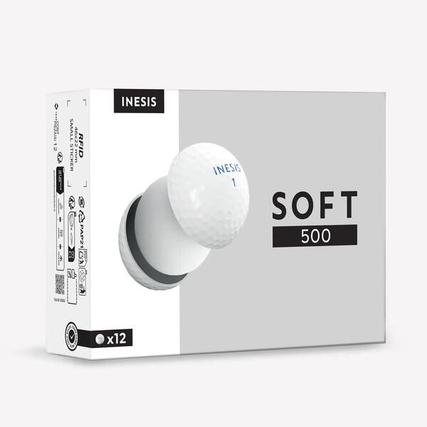 Box of twelve white golf balls