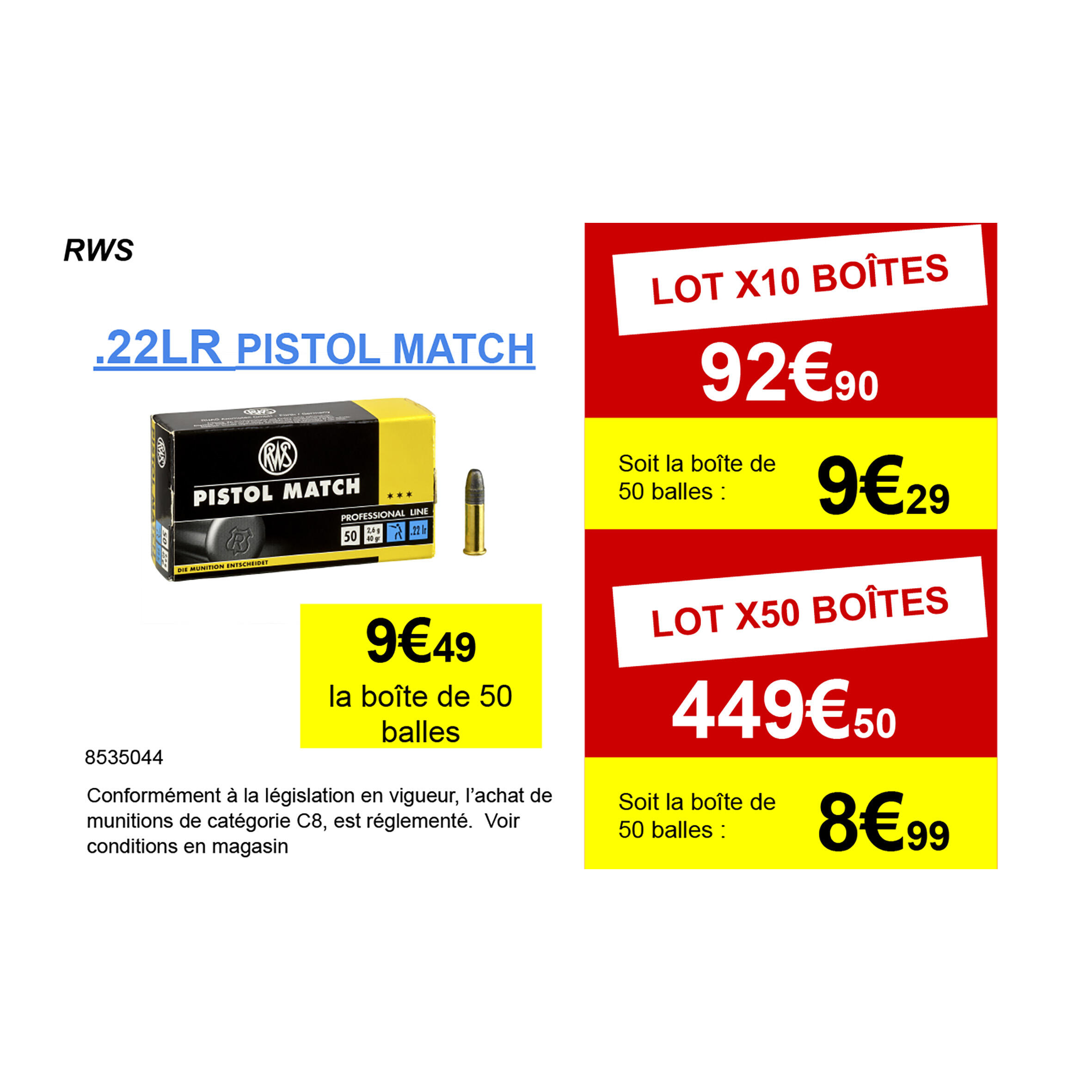 Kogel 22 Long Rifle Pistol Match RWS 2/2