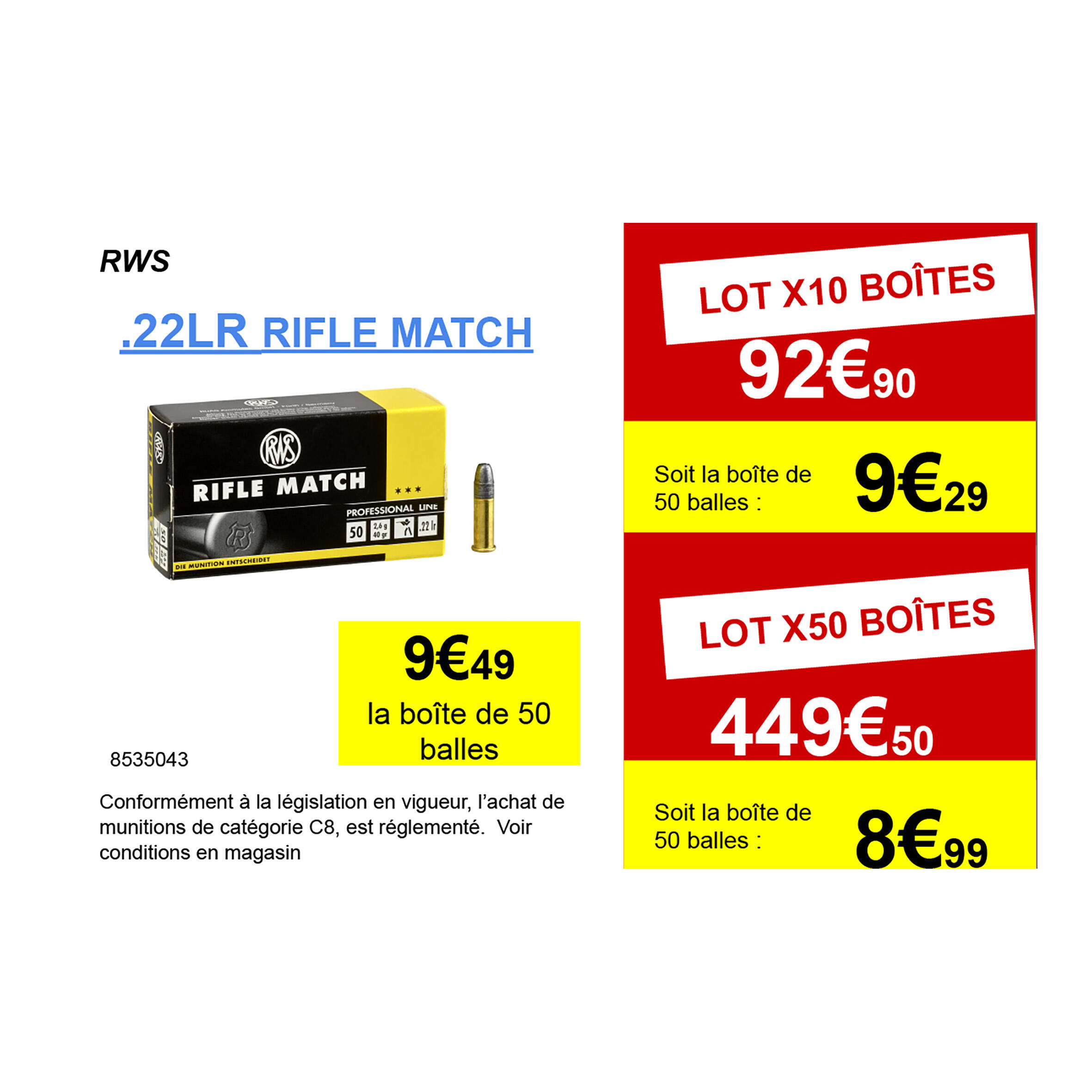 BALLE 22 LR Rifle Match RWS 2/2
