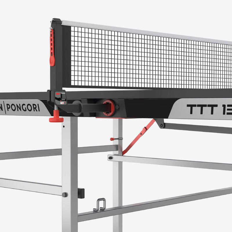 Masă de tenis masă pentru interior compactă cu filet inovator, TTT 130.2 Negru