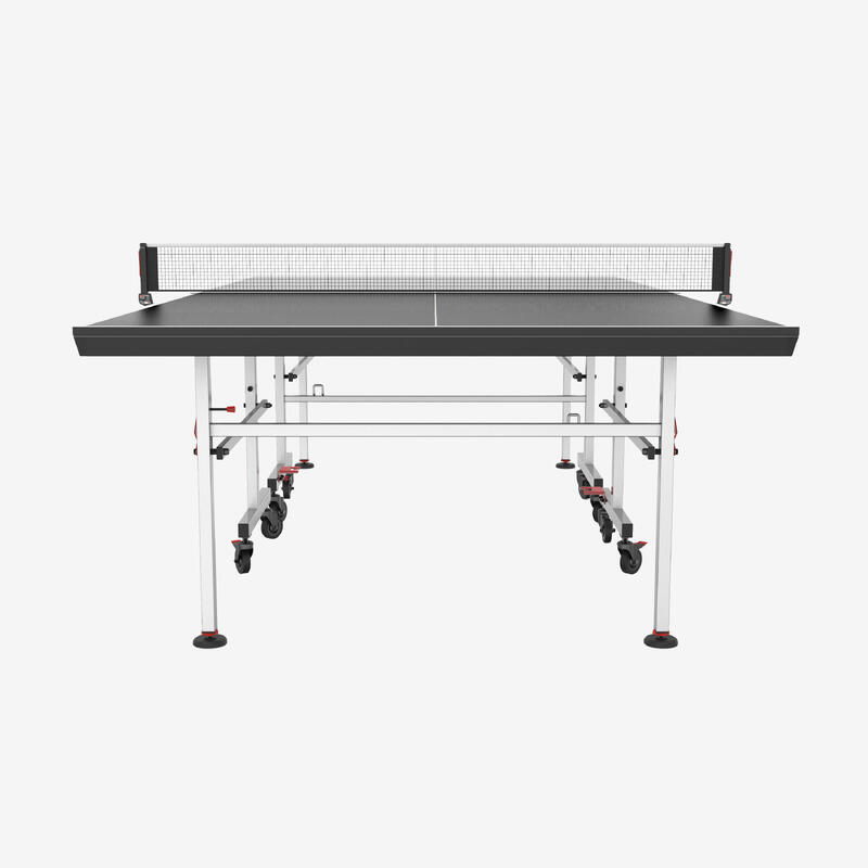 Masă de tenis masă pentru interior compactă cu filet inovator, TTT 130.2 Negru