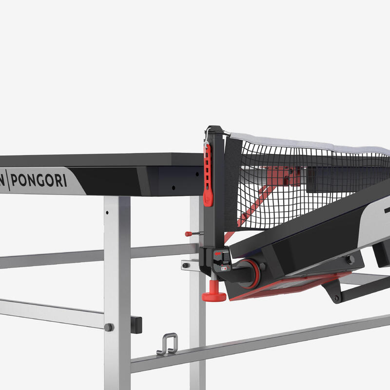 Masă de tenis masă pentru interior compactă cu filet inovator, TTT 130.2 Negru