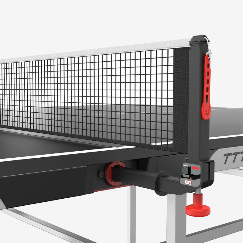Masă de tenis masă pentru interior compactă cu filet inovator, TTT 130.2 Negru