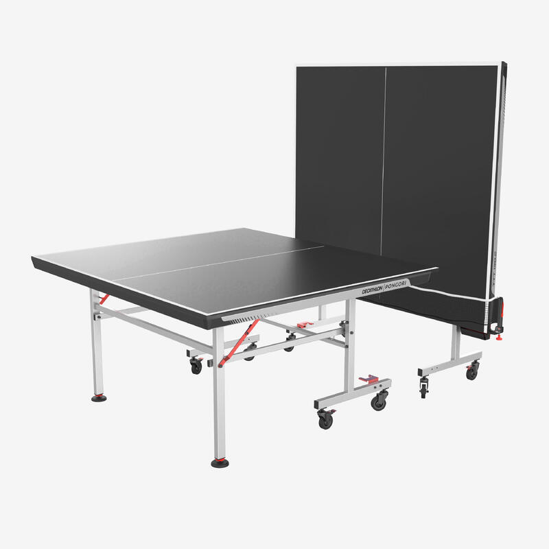 Masă de tenis masă pentru interior compactă cu filet inovator, TTT 130.2 Negru