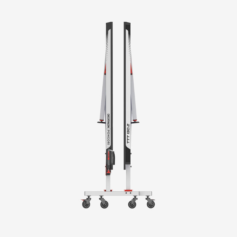 Masă de tenis masă pentru interior compactă cu filet inovator, TTT 130.2 Negru