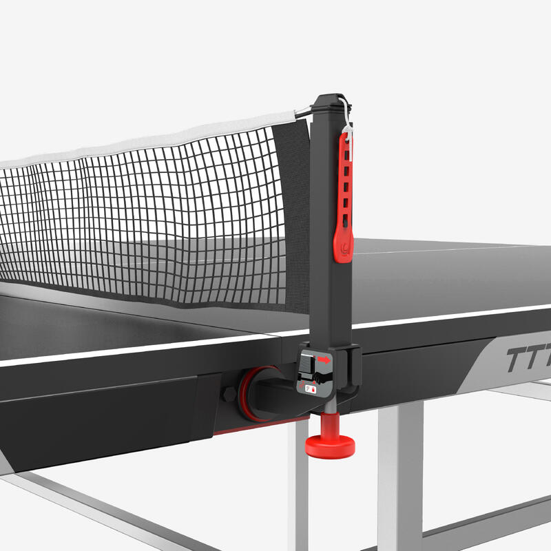 Masă de tenis masă pentru interior compactă cu filet inovator, TTT 130.2 Negru