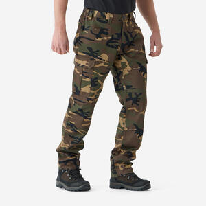 Pantalón Cargo Hombre Solognac Steppe 500 Verde Camuflaje Resistente