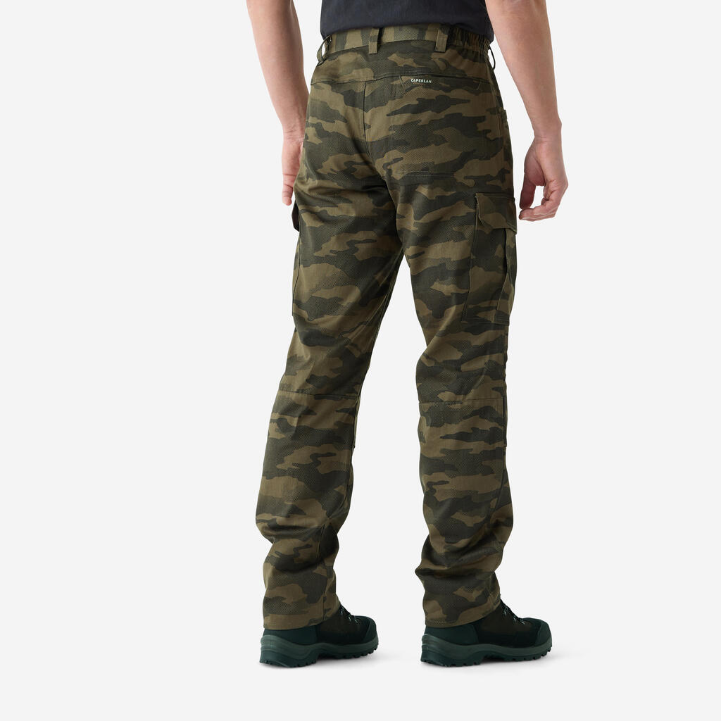Pantalon cargo résistant, Steppe 500 camouflage vert