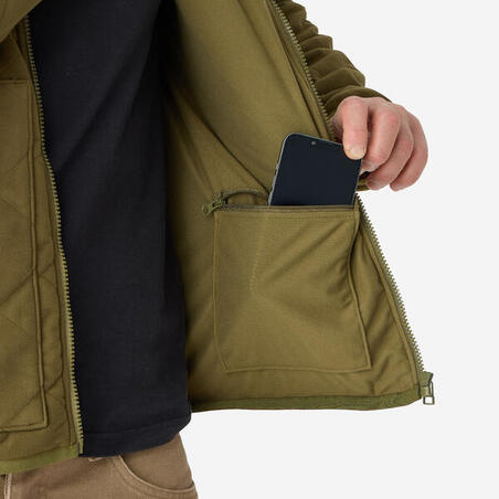 Куртка чоловіча 500 утеплена оливково-зелена