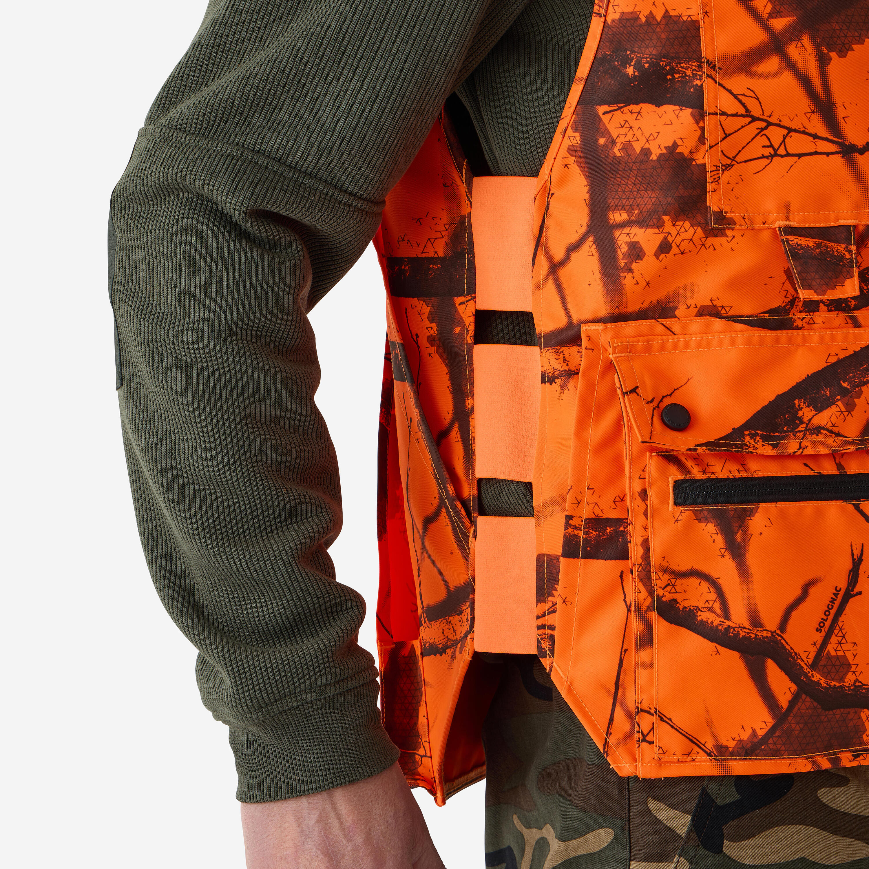 Jagdweste Camo Neon mit 12 Taschen 500 Treemetic 9/18