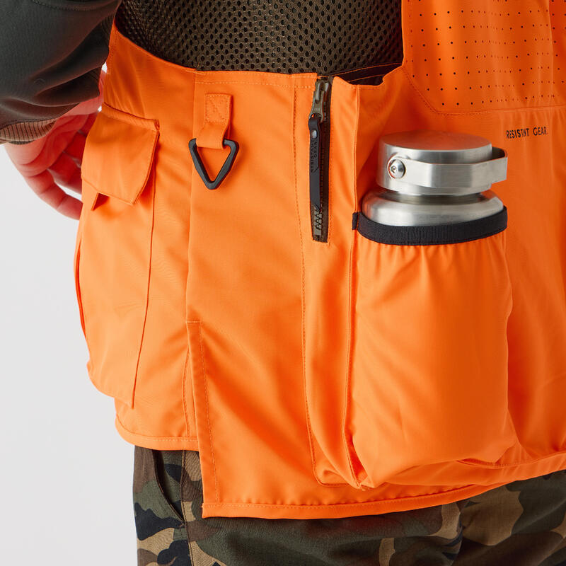 Gilet chasse respirant homme 520 orange fluo
