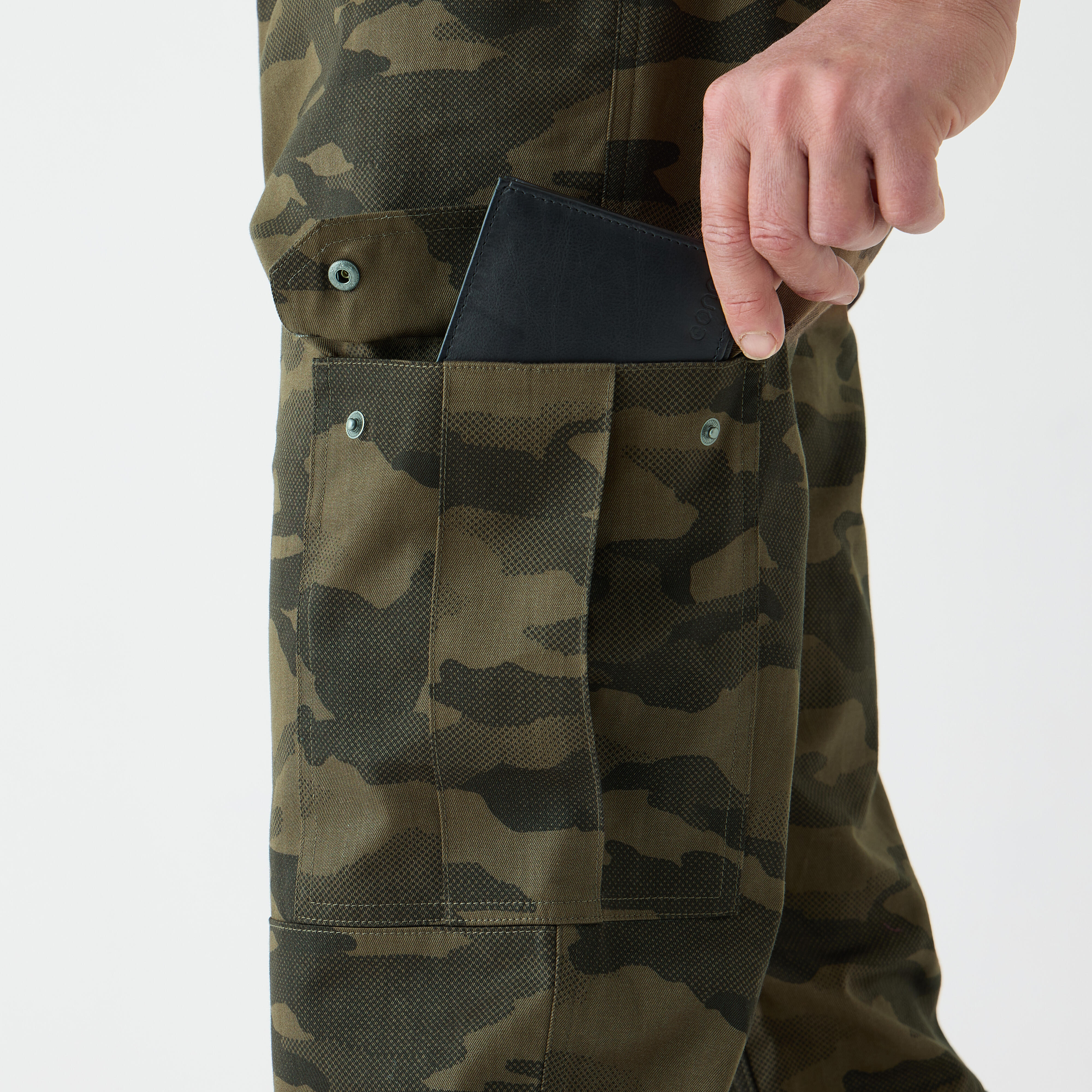 Strong Cargo Pants - Steppe 500 Halftone Camo Brown - SOLOGNAC