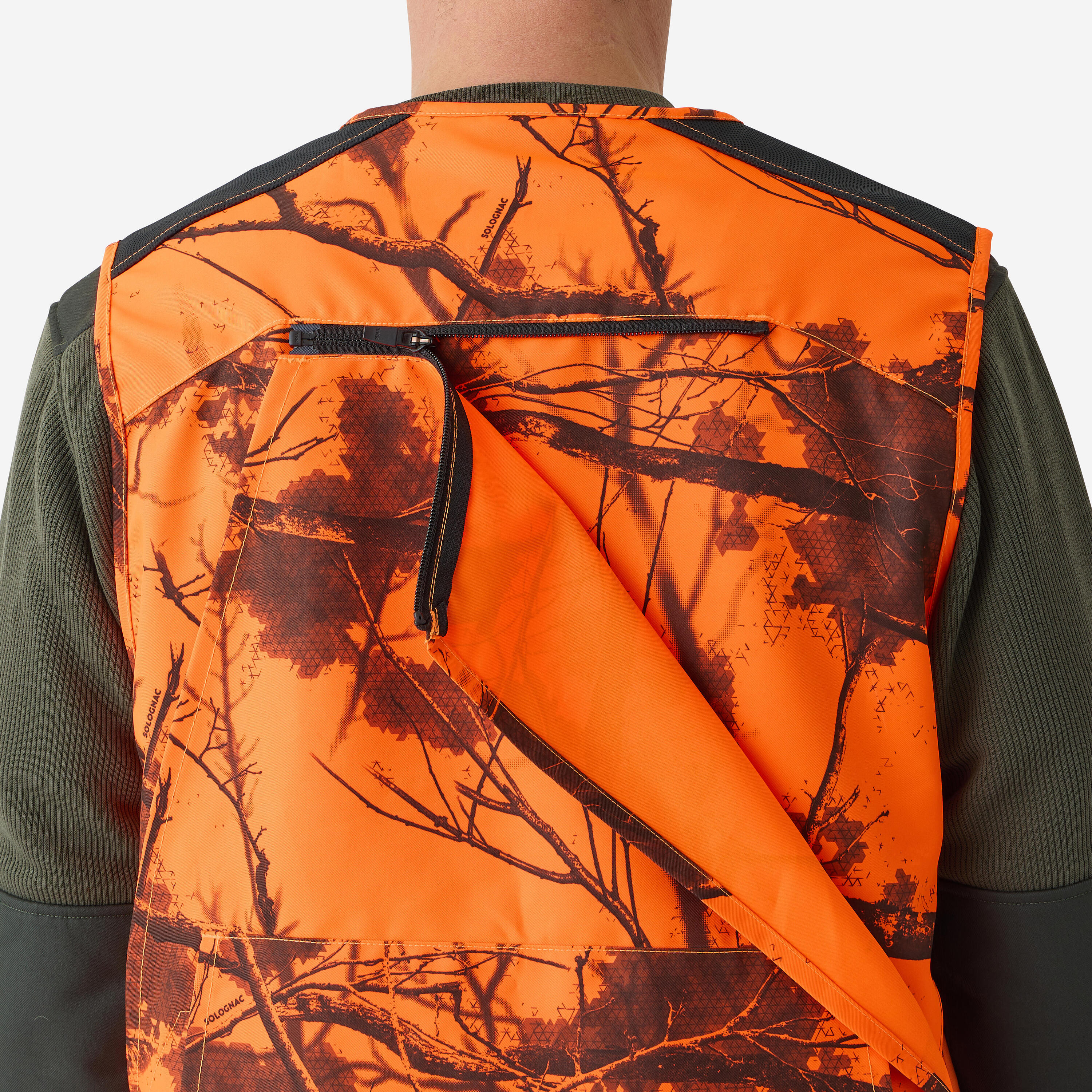 Jagdweste Camo Neon mit 12 Taschen 500 Treemetic 14/18