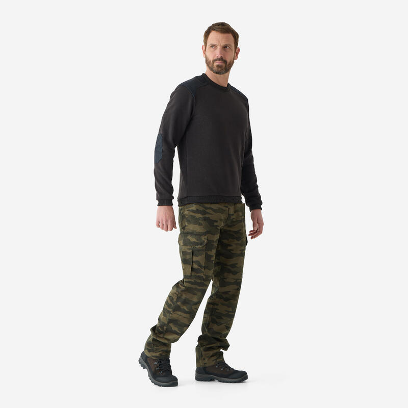 Pantalon cargo résistant, Steppe 500 camouflage halftone marron