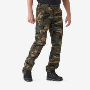Pantalón Cargo Solognac Steppe 120 Adulto Camuflaje Resistente Multi-bolsillos