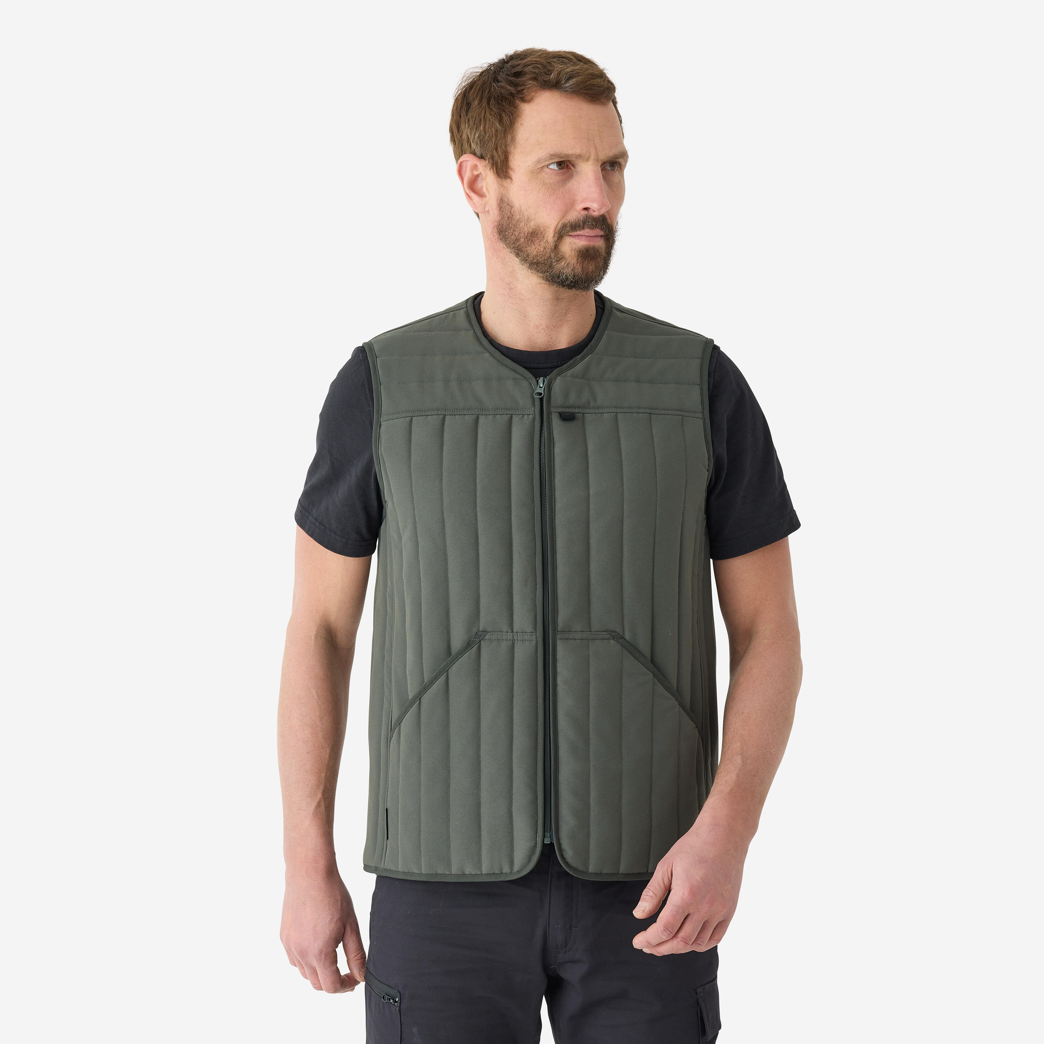 solognac Reversible quilted vest 100, green-picture-21