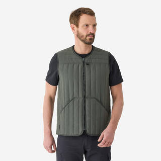 Reversible quilted vest 100, green