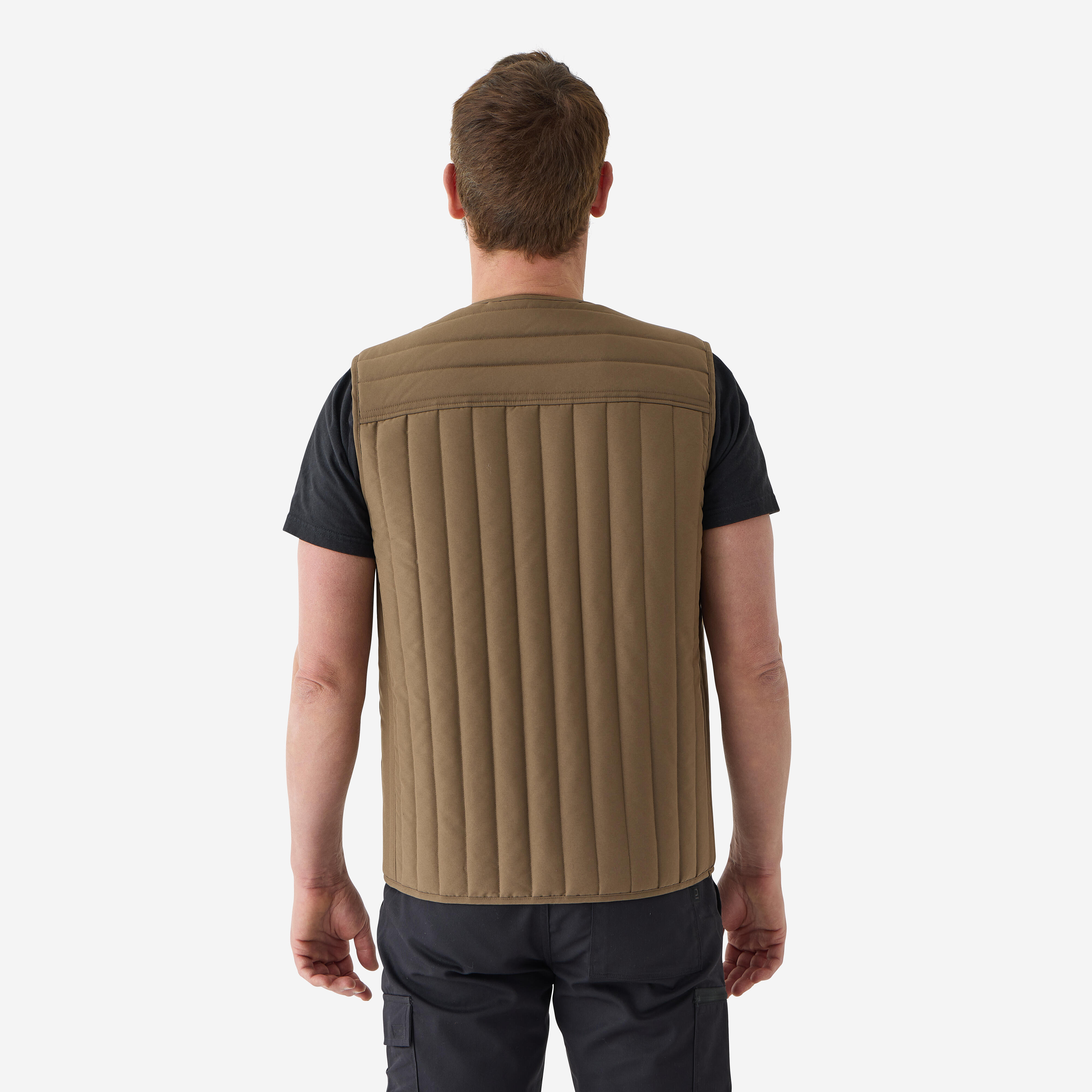 Quilted vest 100, beige