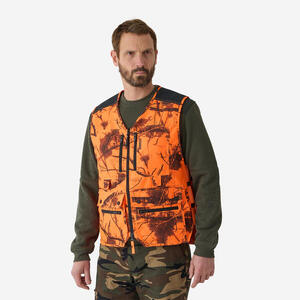 Chaleco Caza Solognac 500 Adulto Camuflaje Treemetic Fluorescente 12 Bolsillos