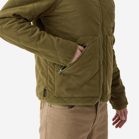 Куртка чоловіча 500 утеплена оливково-зелена