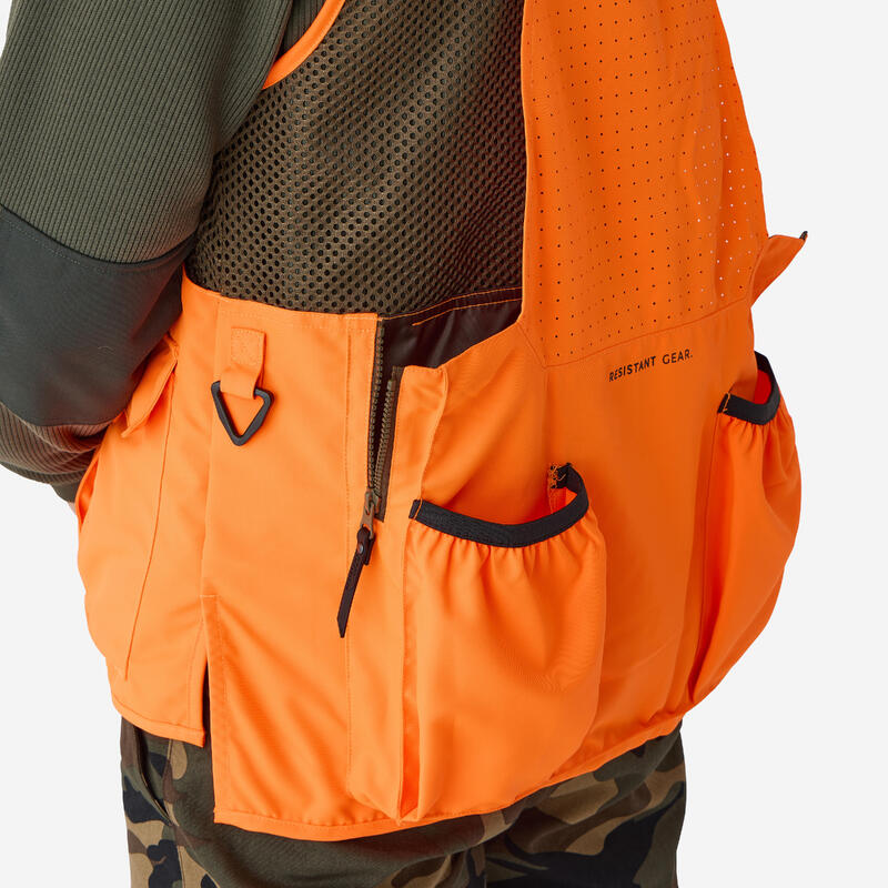 Gilet chasse respirant homme 520 orange fluo
