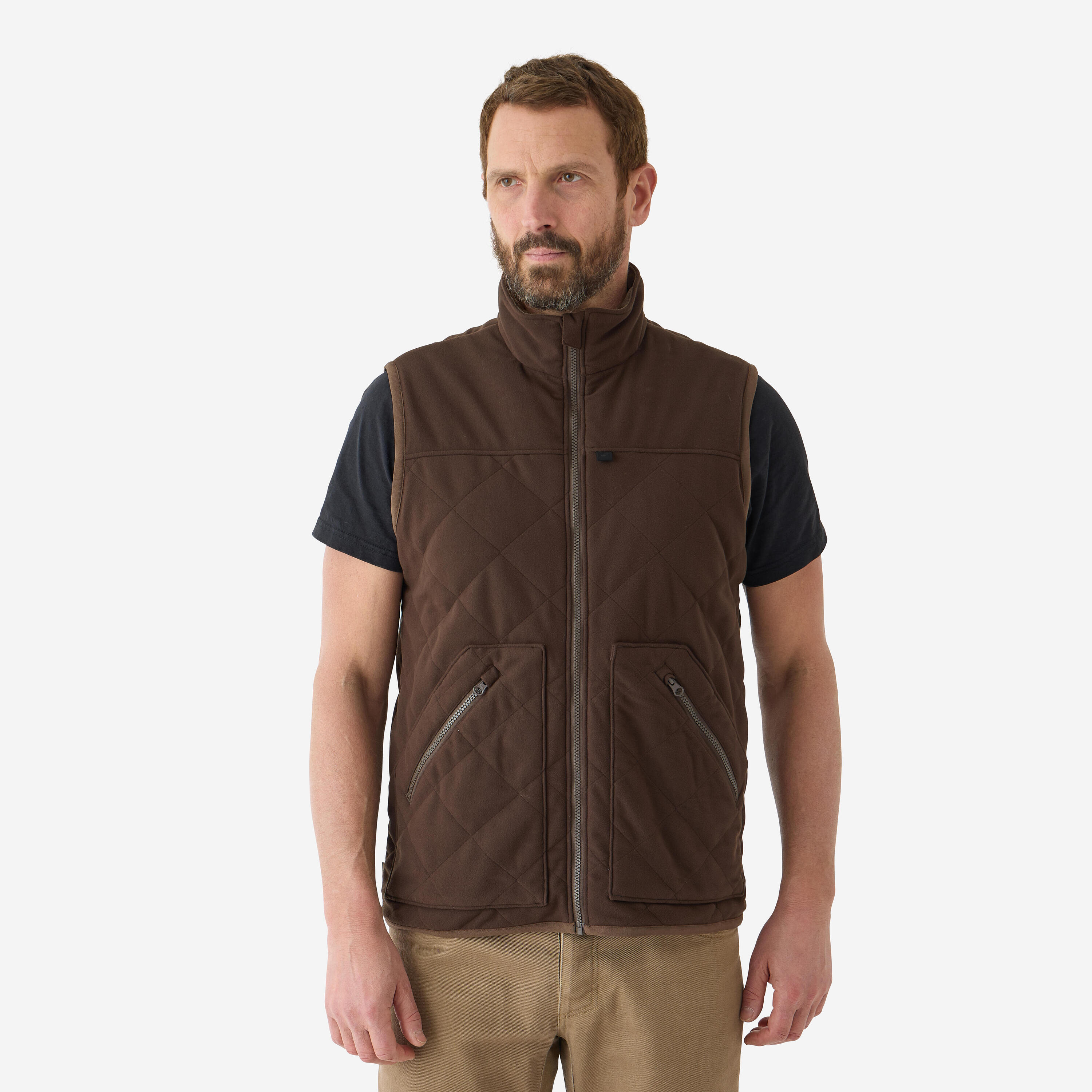 SOLOGNAC Gilet caccia 500 silenzioso marrone