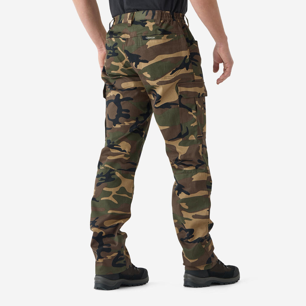 Pantalon cargo résistant, Steppe 500 camouflage vert