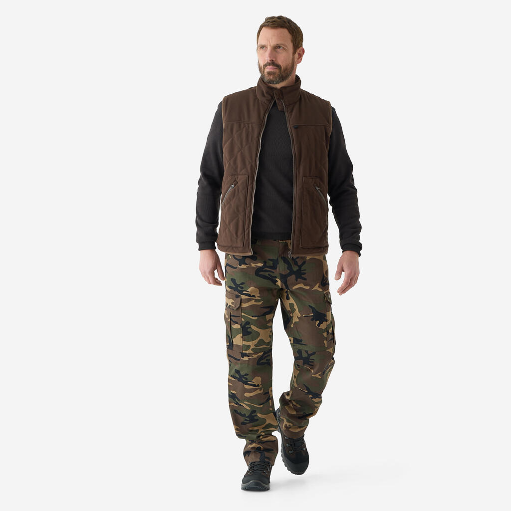 Pantalon cargo résistant, Steppe 500 camouflage vert