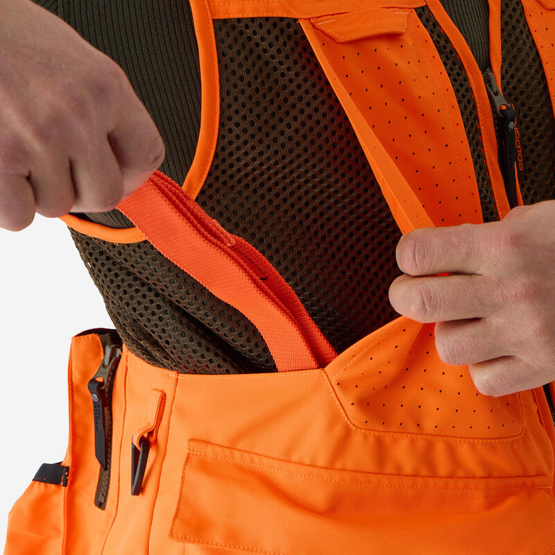 Gilet chasse respirant homme 520 orange fluo
